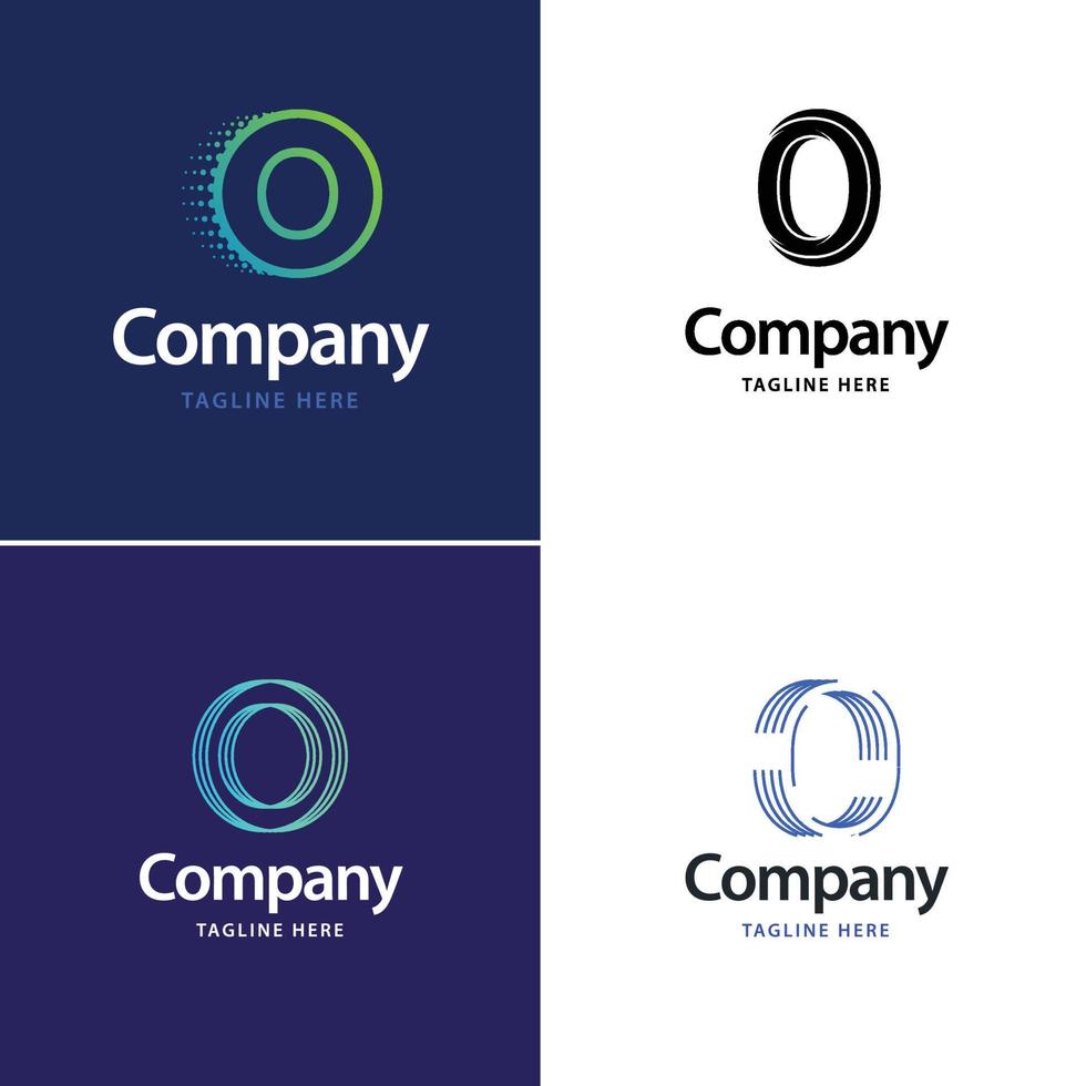 lettre o grand logo pack design création de logos modernes créatifs pour votre entreprise vecteur