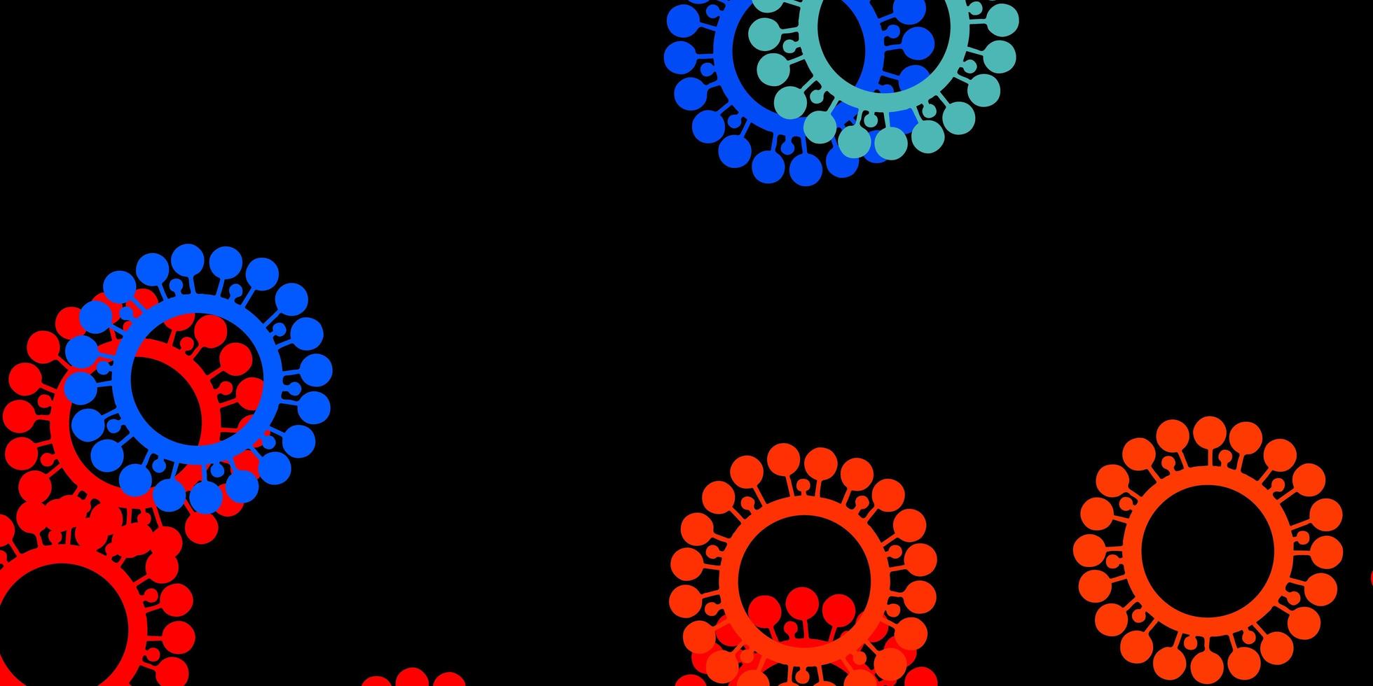 modèle vectoriel multicolore foncé avec des signes de grippe.