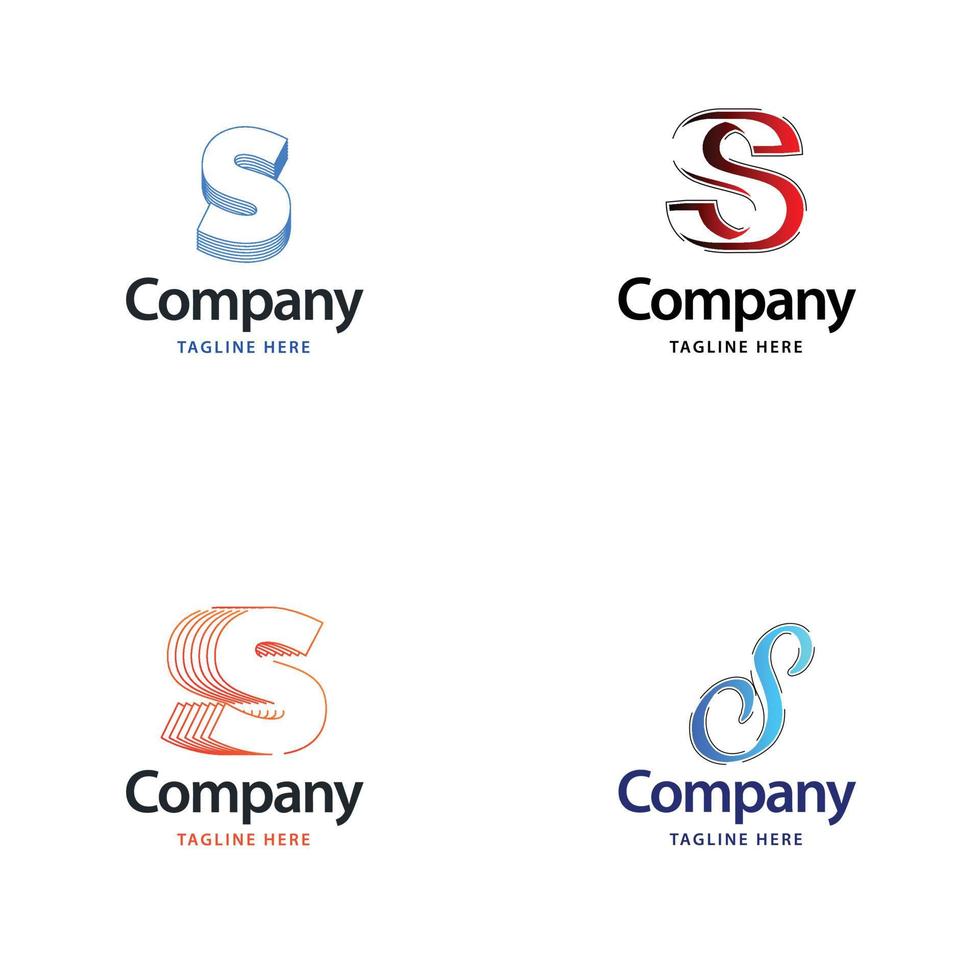 lettre s grand logo pack design création de logos modernes créatifs pour votre entreprise vecteur