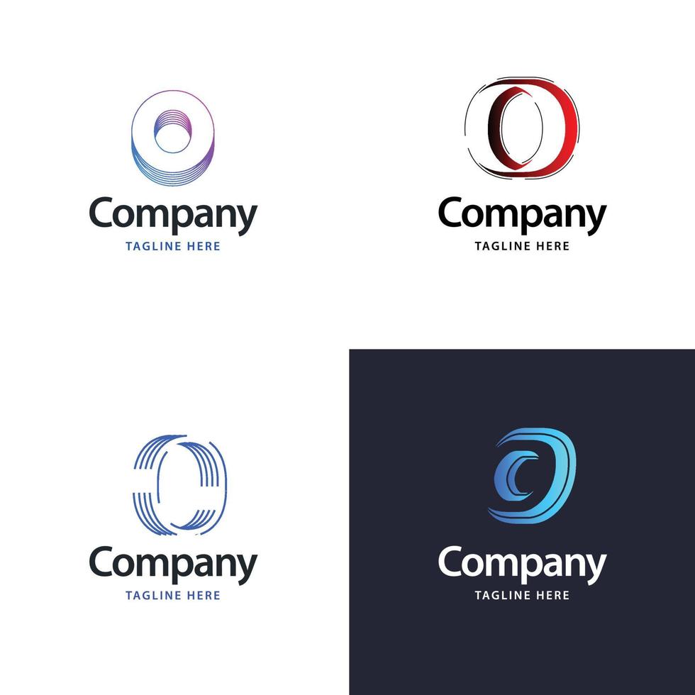 lettre o grand logo pack design création de logos modernes créatifs pour votre entreprise vecteur