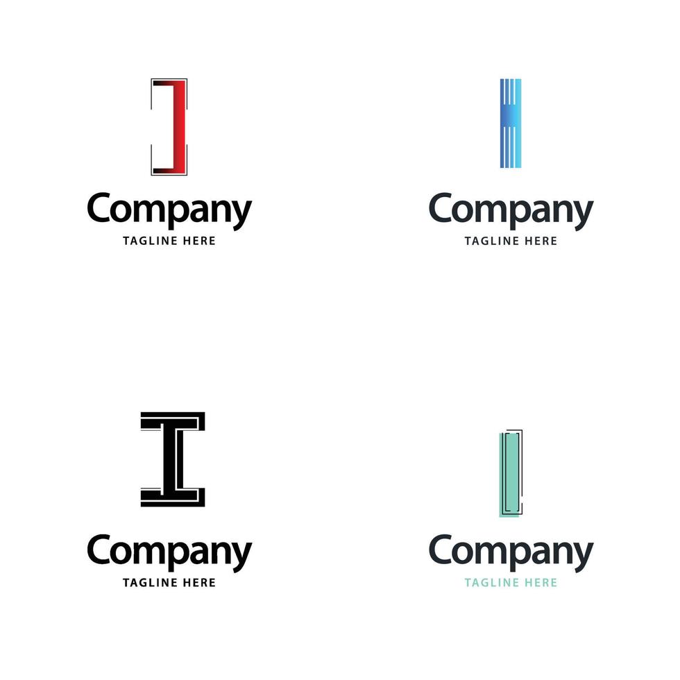 lettre i grand logo pack design création de logos modernes créatifs pour votre entreprise vecteur