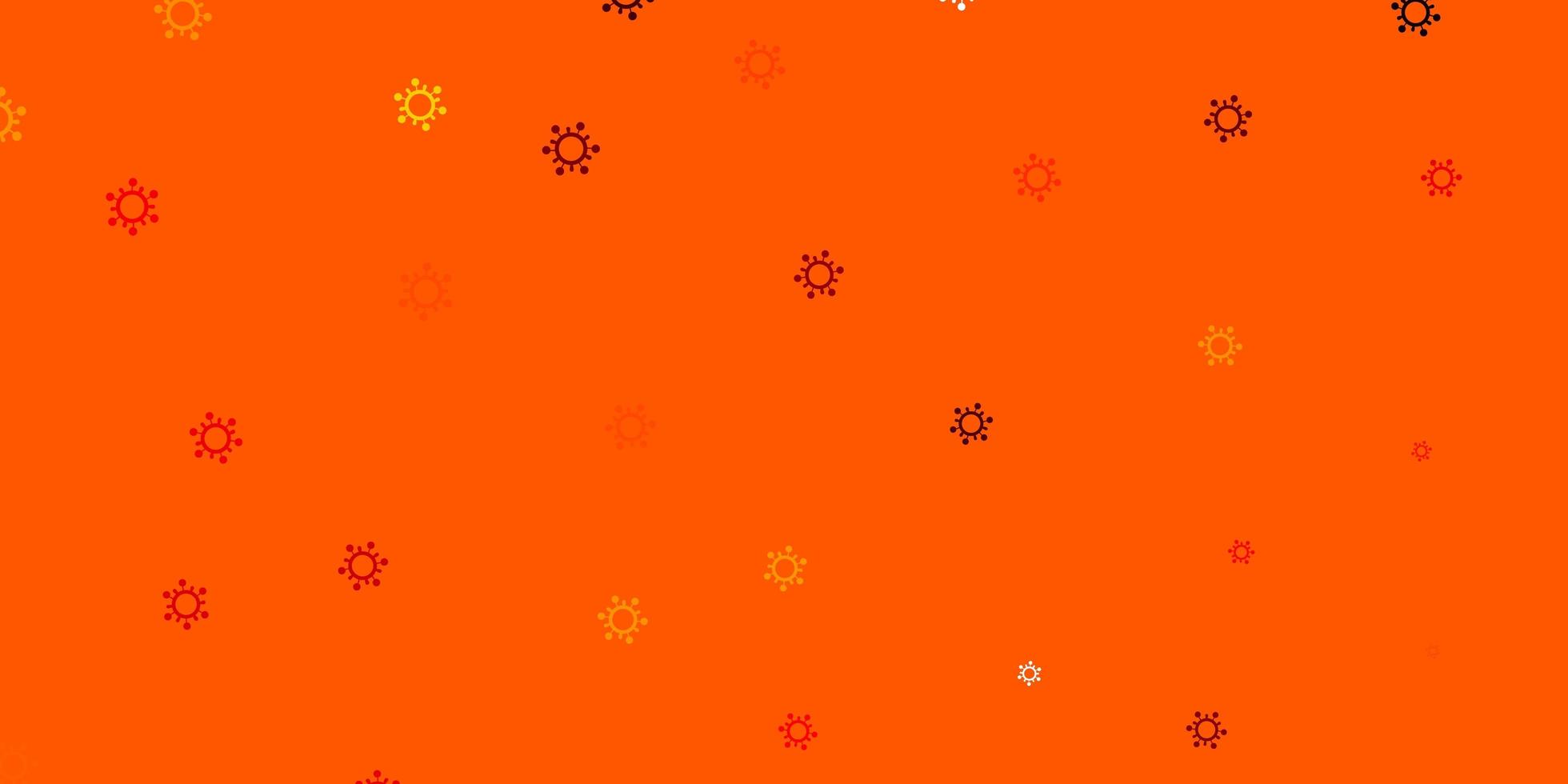 texture de vecteur orange clair avec des symboles de la maladie.