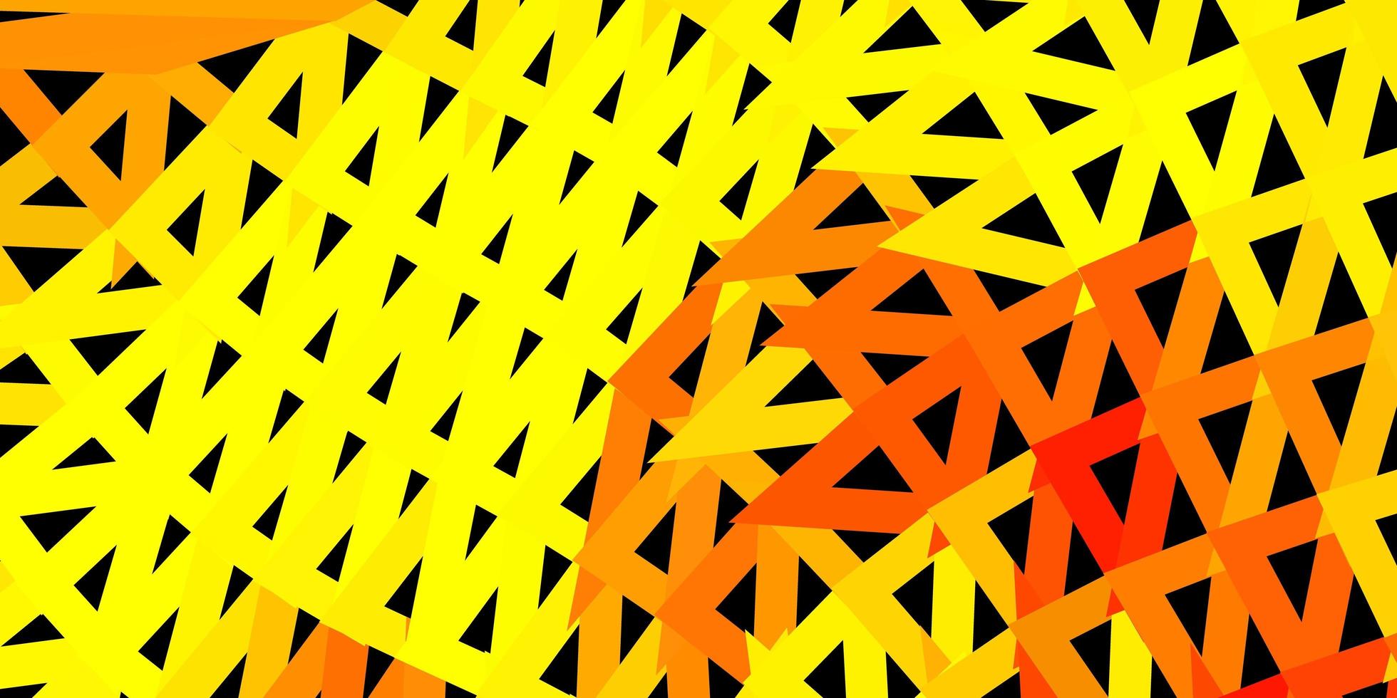 Disposition de triangle poly vecteur jaune foncé.