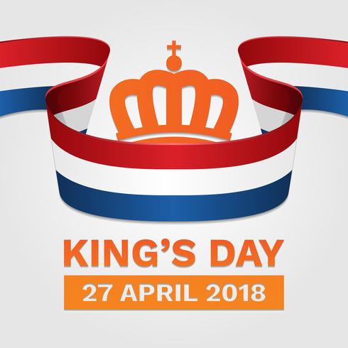 koningsdag nederland affiche illustration vecteur