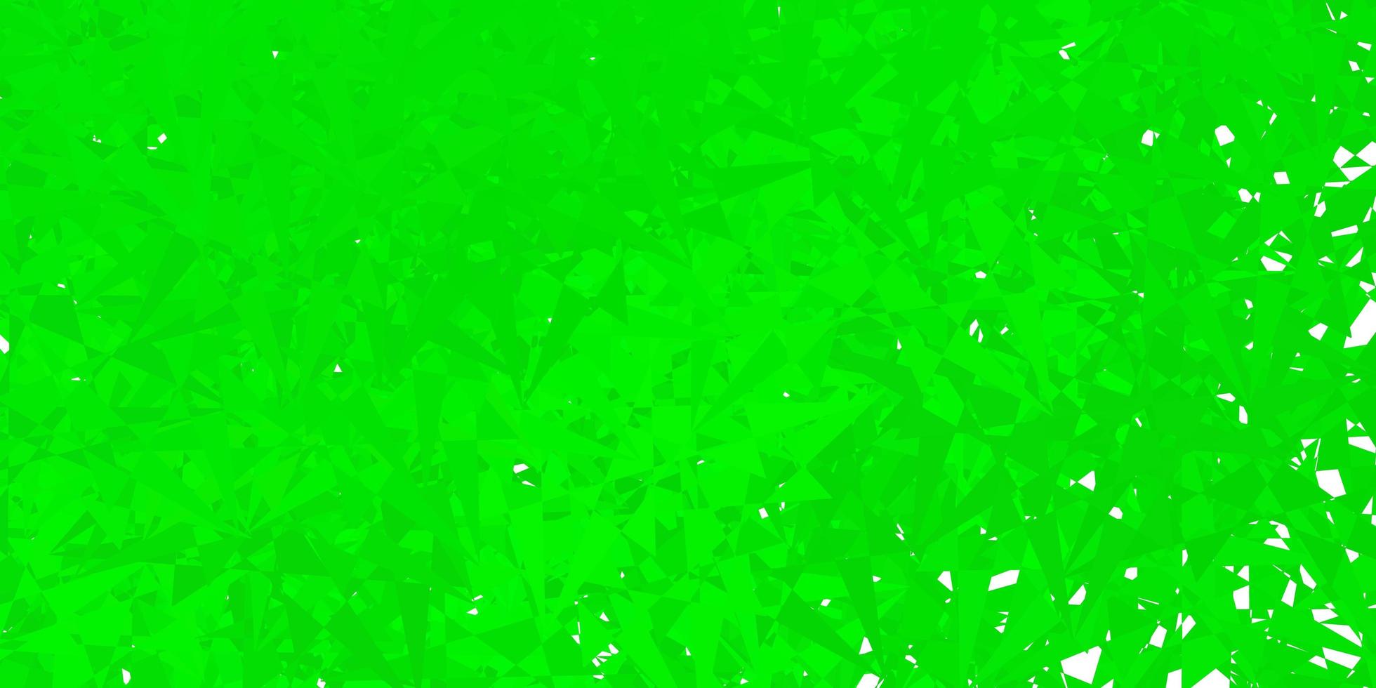 texture de vecteur vert foncé avec des triangles aléatoires.