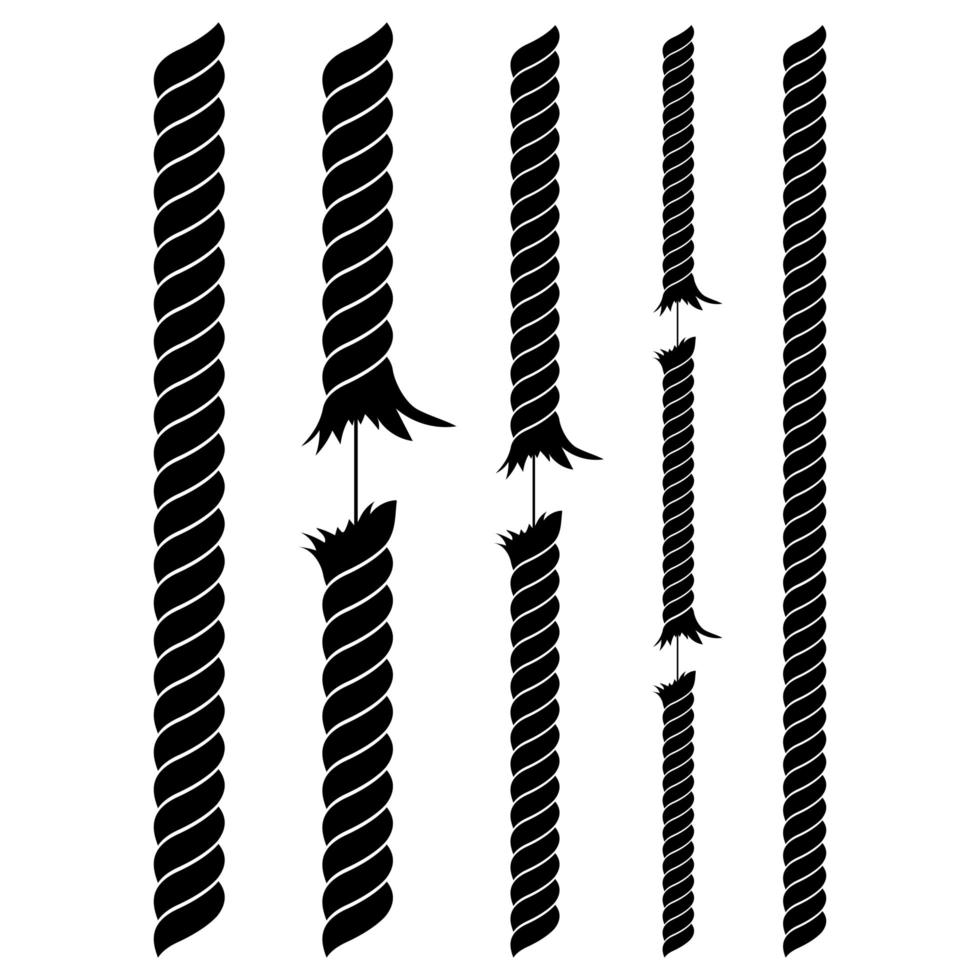 illustration de conception de vecteur de corde cassée isolé sur fond blanc