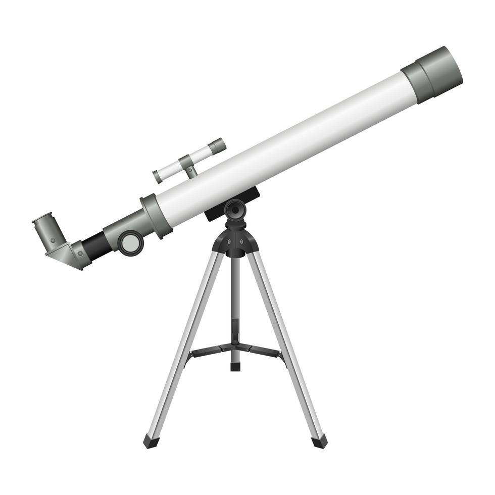 illustration de conception de vecteur de télescope isolé sur fond blanc