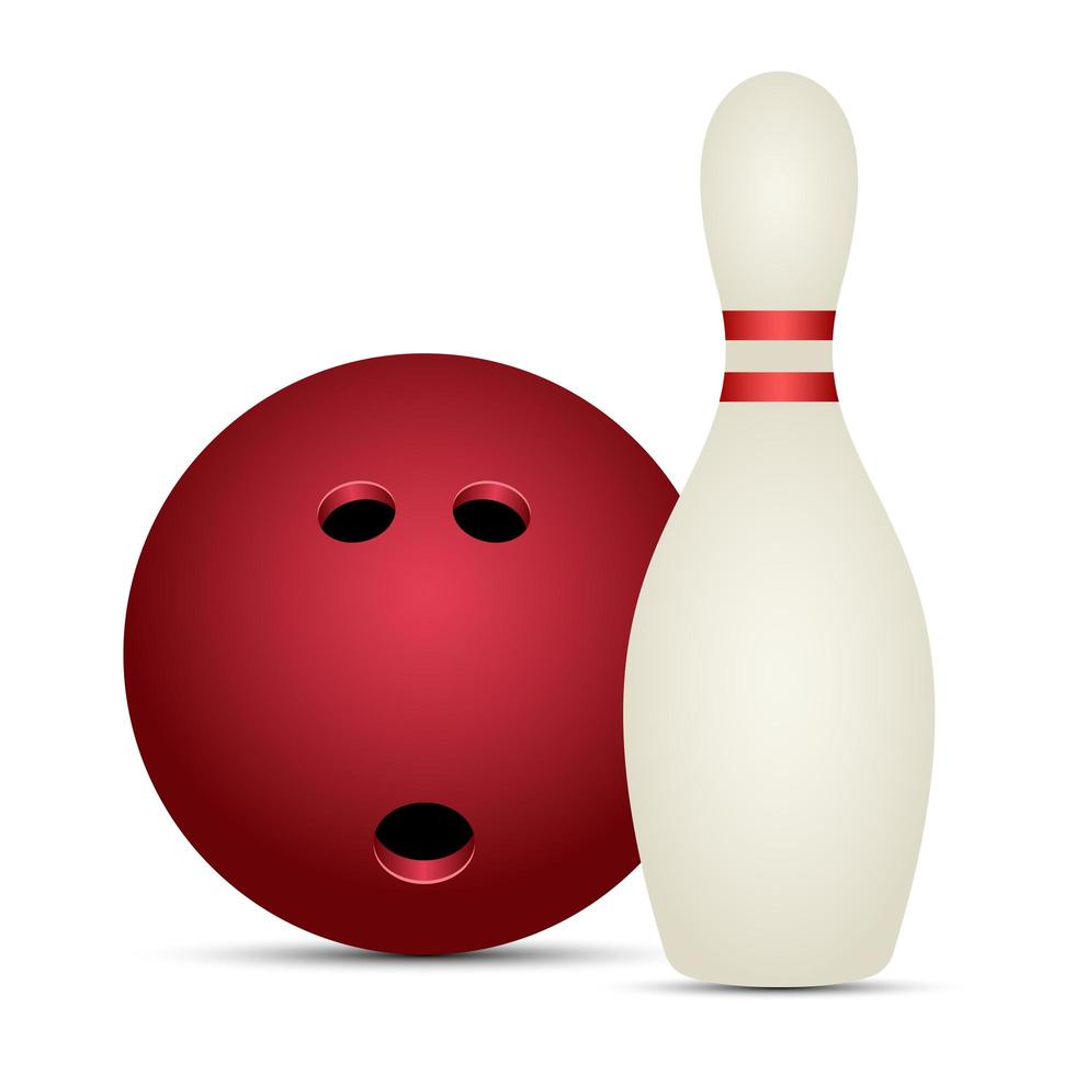 bowling set vector design illustration isolé sur fond blanc