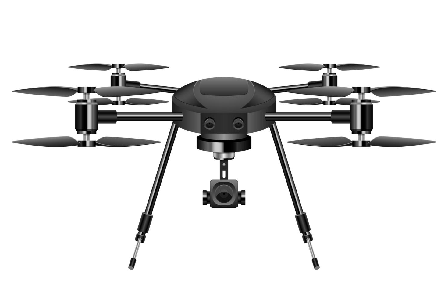 illustration de conception de vecteur de drone réaliste isolé sur fond blanc