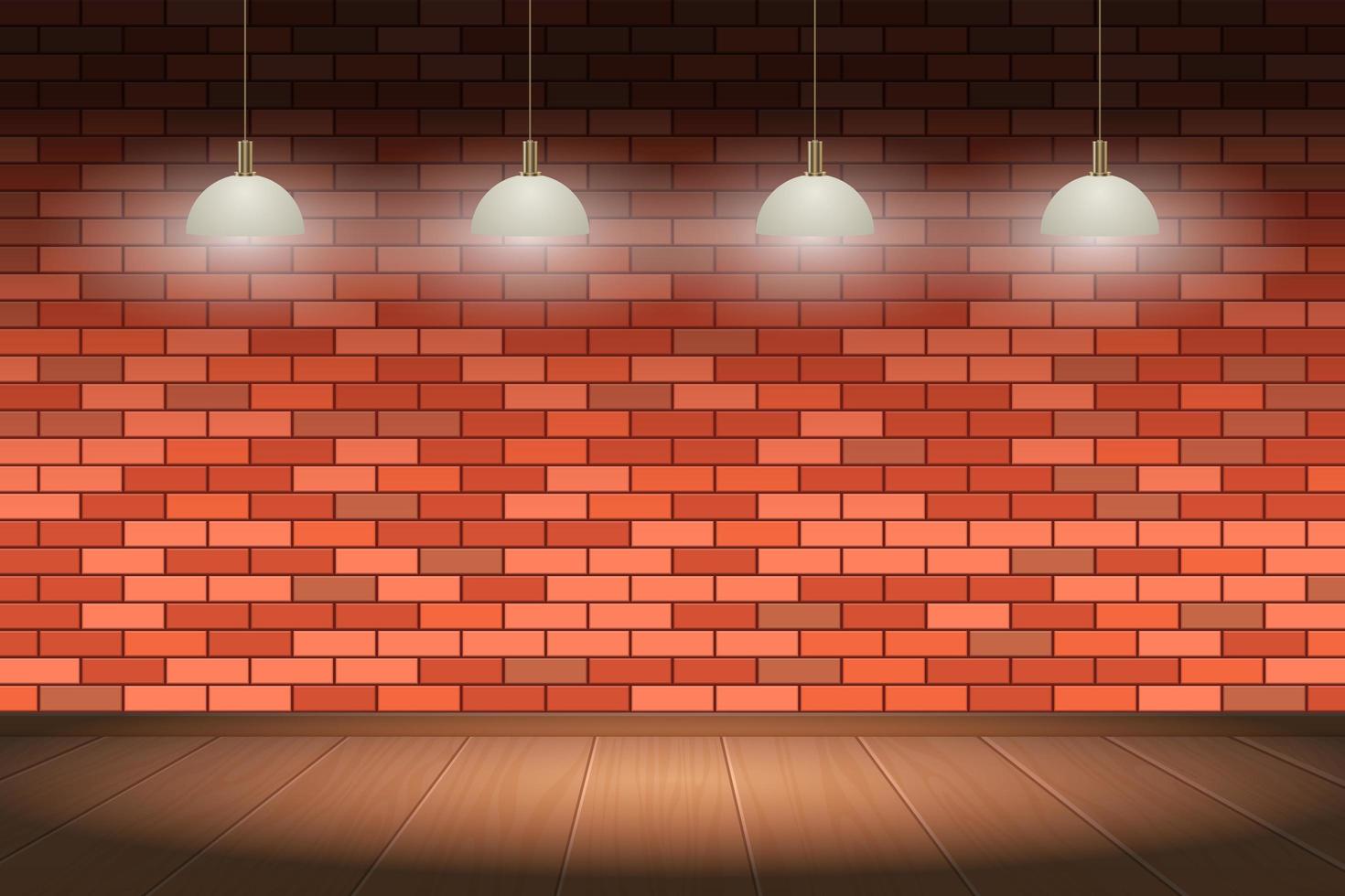 mur de briques et plancher en bois fond vector illustration de conception