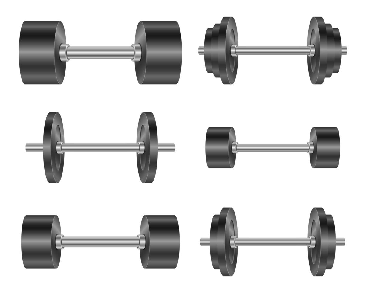 illustration de conception de vecteur haltère isolé sur fond blanc