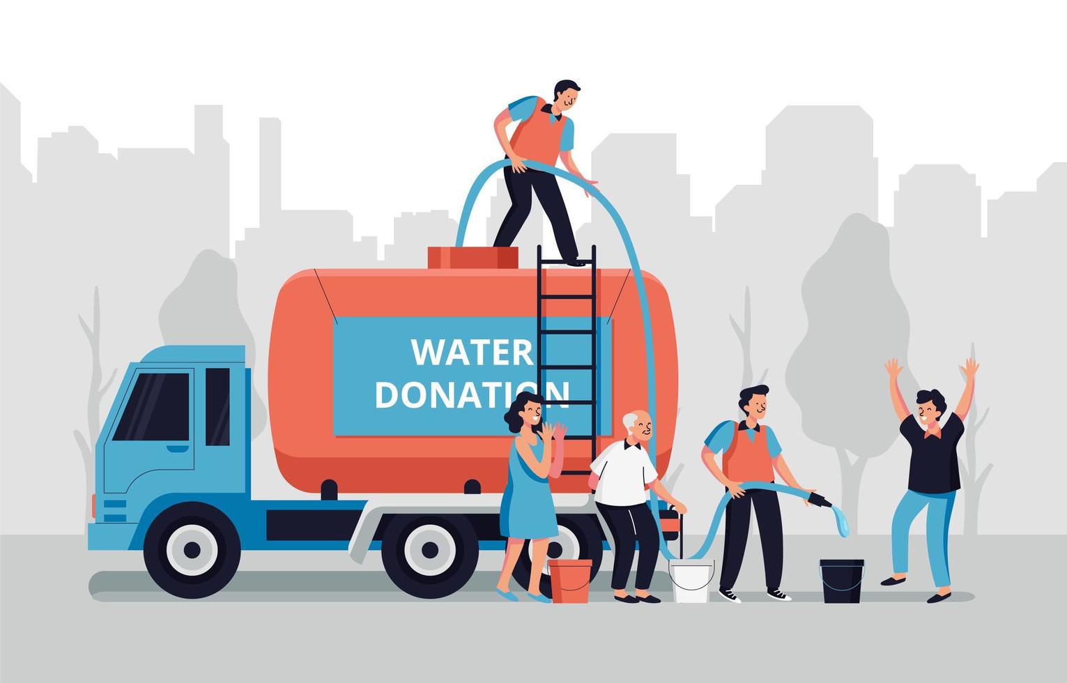 organisation de don d'eau vecteur