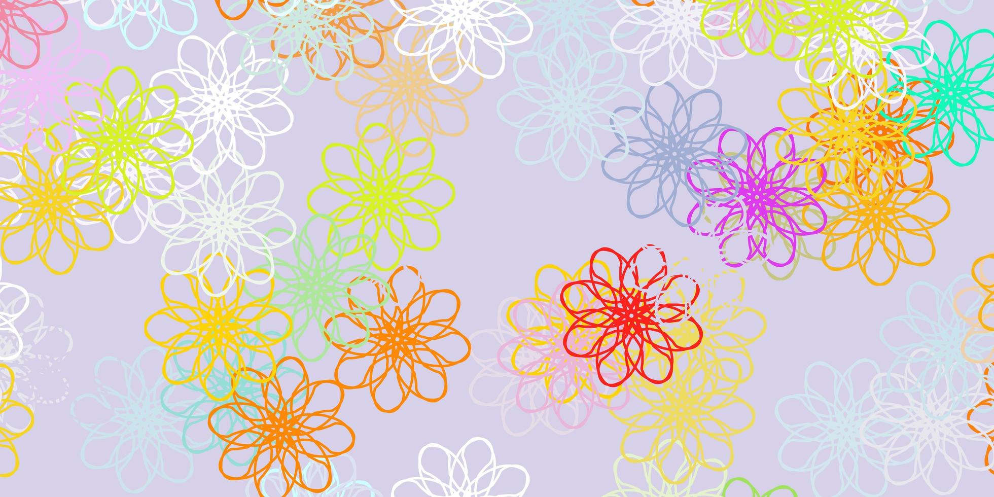 oeuvre naturelle de vecteur multicolore clair avec des fleurs.