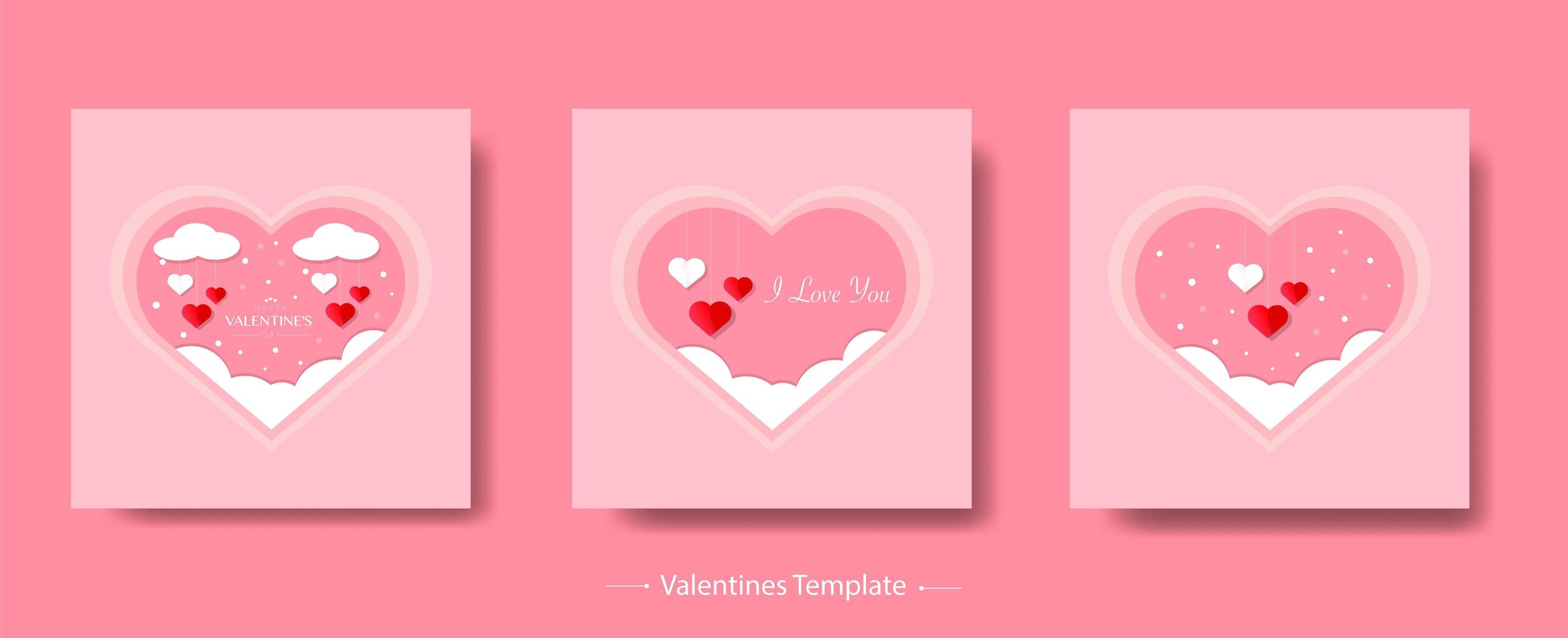 vecteur de bundle de modèle de saint valentin