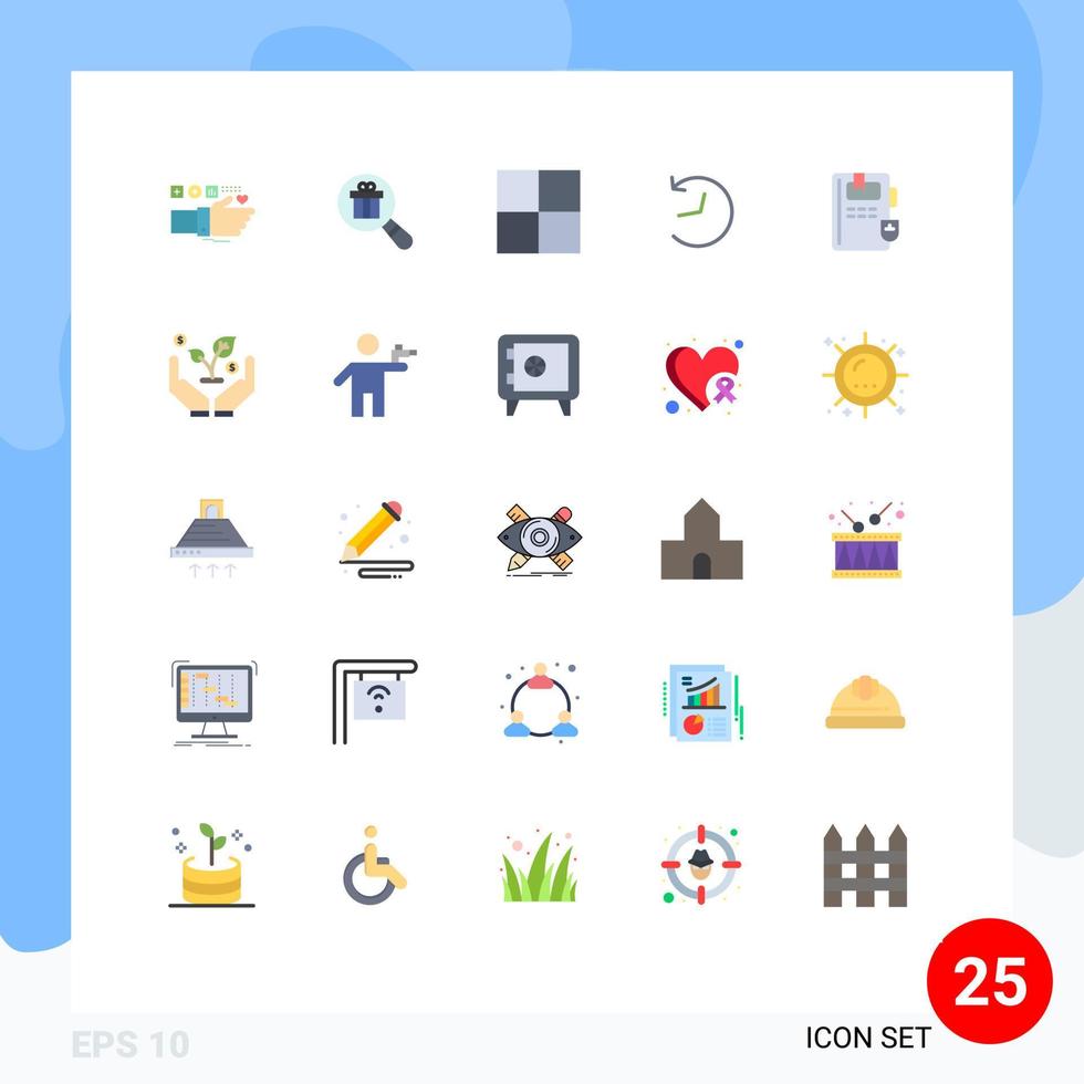 ensemble de 25 symboles d'icônes d'interface utilisateur modernes signes pour la finance éducation shopping livre logo éléments de conception vectoriels modifiables vecteur