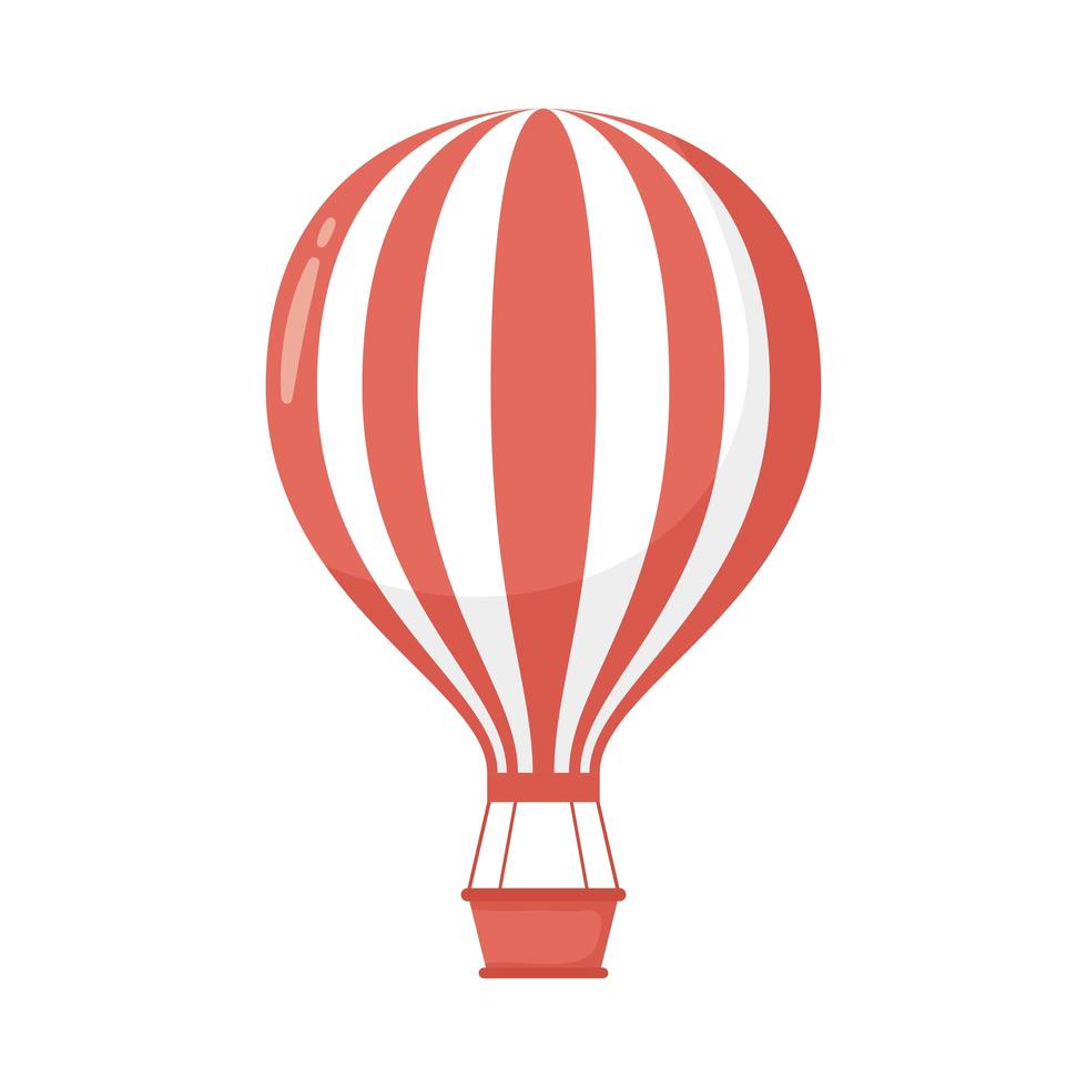 icône de style plat voyage montgolfière vecteur