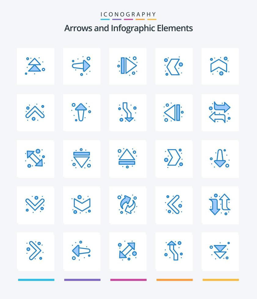 flèche créative 25 pack d'icônes bleues telles que la flèche. multimédia. La Flèche. la gauche. La Flèche vecteur