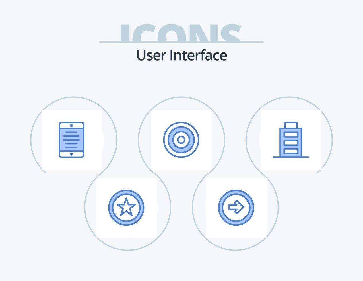 interface utilisateur pack d'icônes bleues 5 conception d'icônes. interface. utilisateur. interface. la ligne. basique vecteur