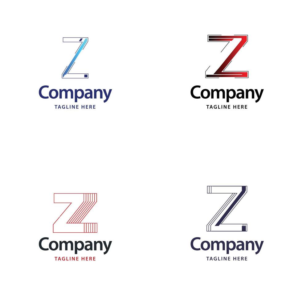 lettre z grand logo pack design création de logos modernes créatifs pour votre entreprise vecteur