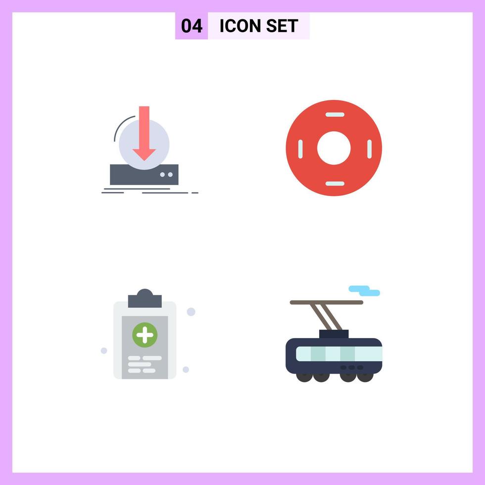 pack d'icônes plates de 4 symboles universels d'addition presse-papiers télécharger signe médecine éléments de conception vectoriels modifiables vecteur
