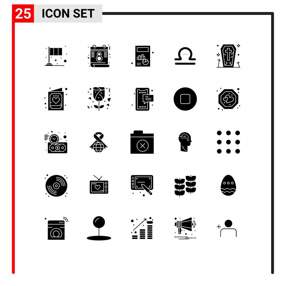 interface mobile glyphe solide ensemble de 25 pictogrammes de la mort grèce affaires zodiaque astrologie éléments de conception vectoriels modifiables vecteur