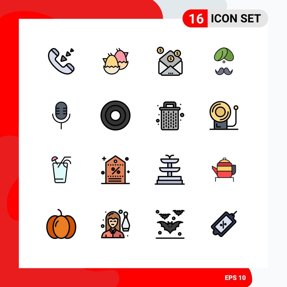 ensemble de 16 symboles d'icônes d'interface utilisateur modernes signes pour personne homme affaires indien hindou modifiable éléments de conception de vecteur créatif