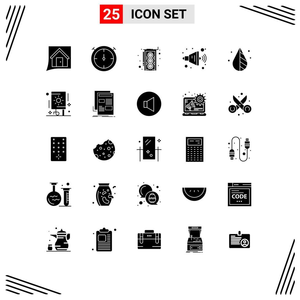 interface mobile glyphe solide ensemble de 25 pictogrammes de célébration inverser le volume de conception de carte graphique éléments de conception vectoriels modifiables vecteur
