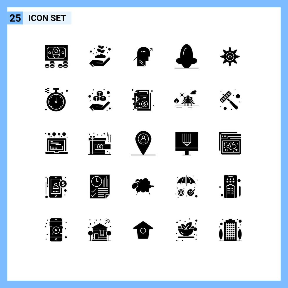 interface mobile glyphe solide ensemble de 25 pictogrammes de réglage de la médecine graphique visage anatomie éléments de conception vectoriels modifiables vecteur