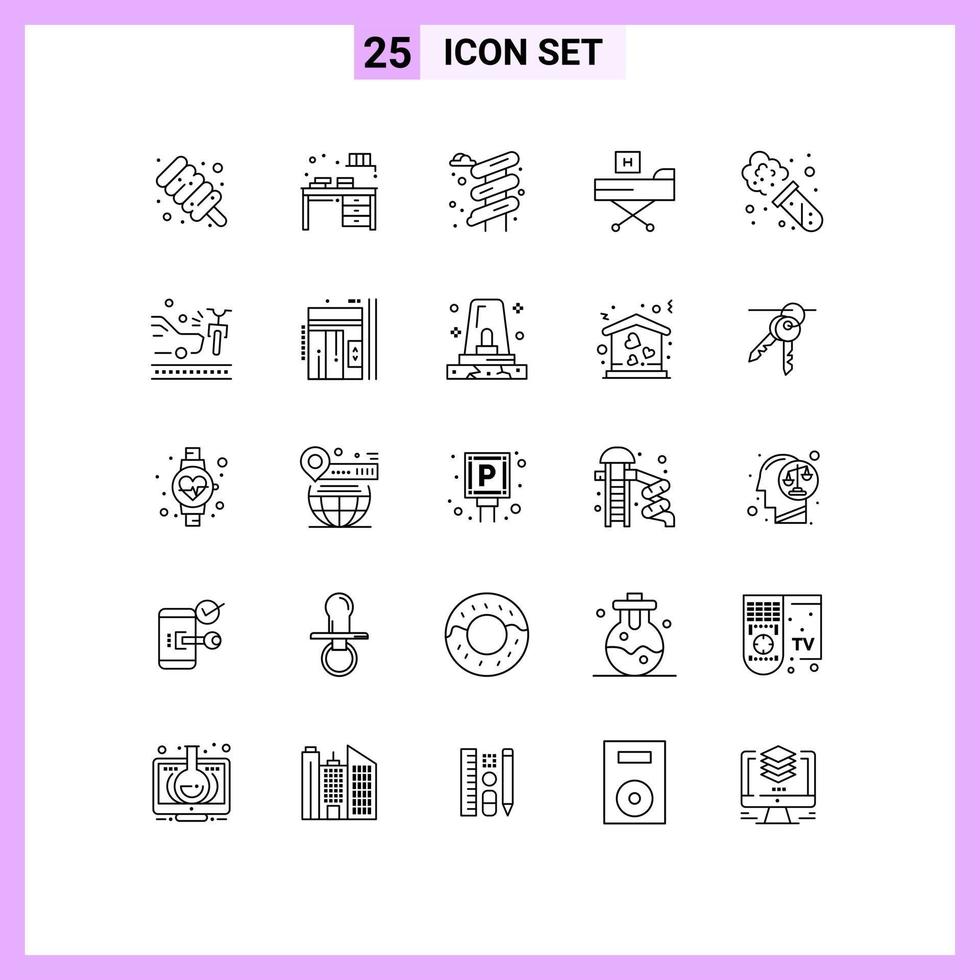 25 icônes créatives signes et symboles modernes d'expérience santé curseur forme maladie éléments de conception vectoriels modifiables vecteur