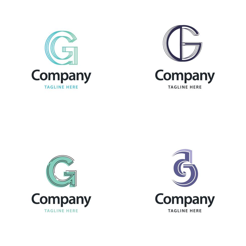 lettre g grand logo pack design création de logos modernes créatifs pour votre entreprise vecteur