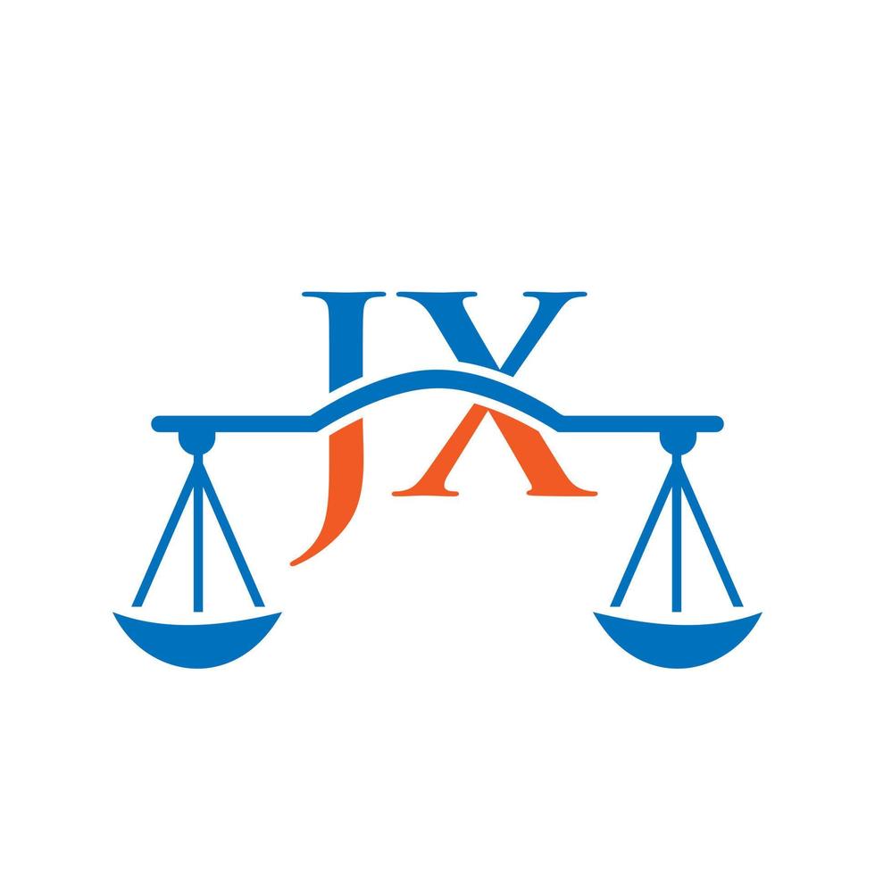 lettre jx création de logo de cabinet d'avocats pour avocat, justice, avocat, juridique, service d'avocat, cabinet d'avocats, échelle, cabinet d'avocats, avocat d'entreprise vecteur