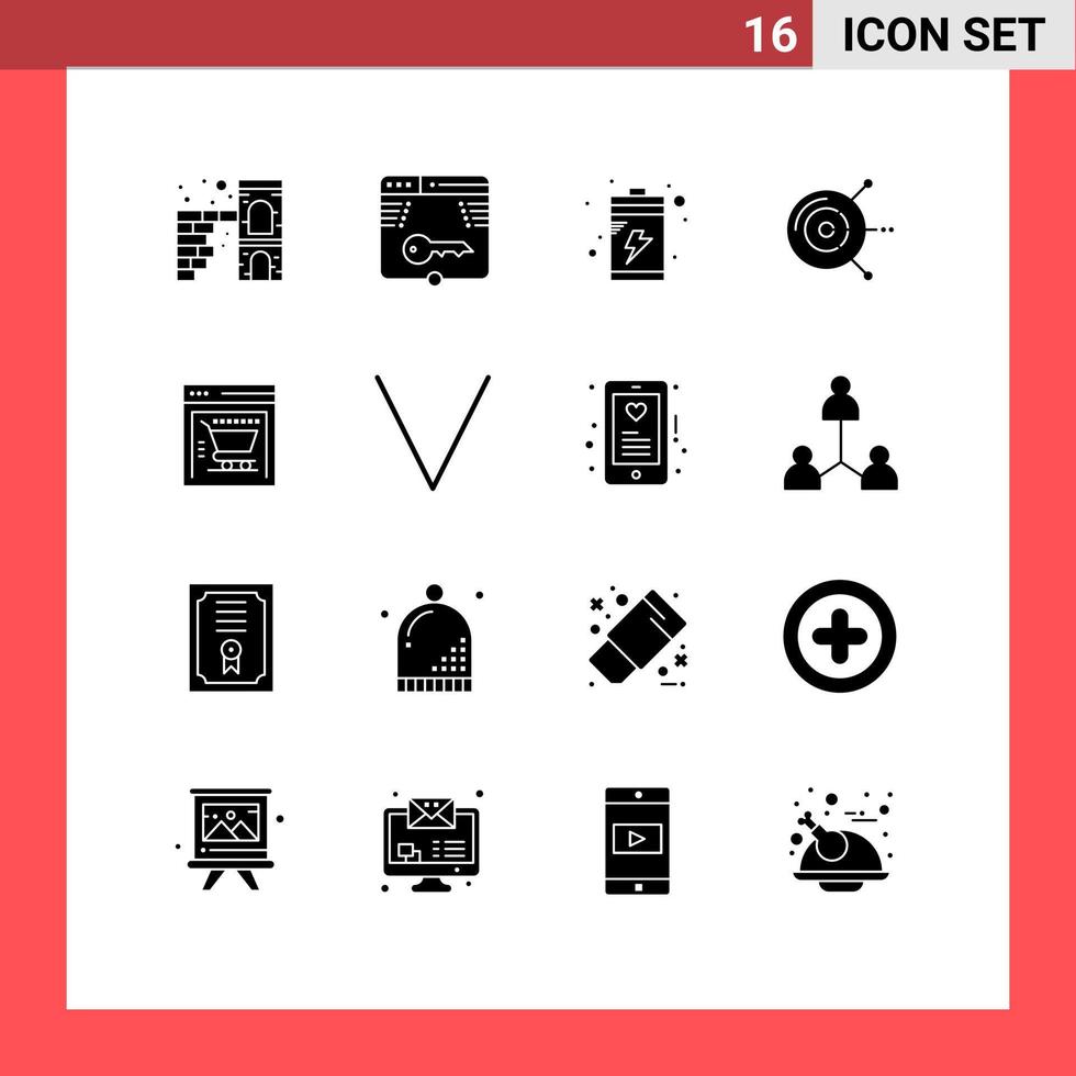 pack d'icônes vectorielles stock de 16 signes et symboles de ligne pour panier disque dur disque disque de connexion éléments de conception vectoriels modifiables par ordinateur vecteur