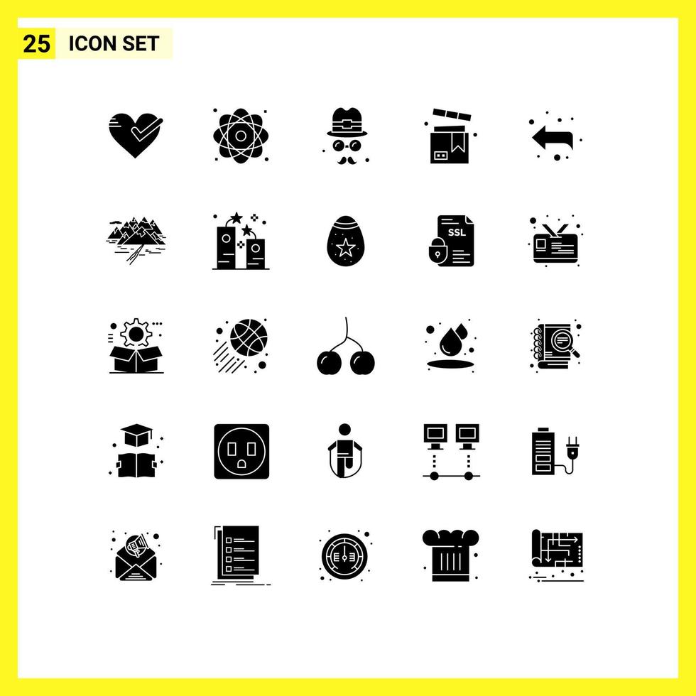 25 icônes créatives signes et symboles modernes de shopping emballage nucléaire boîte jour éléments de conception vectoriels modifiables vecteur