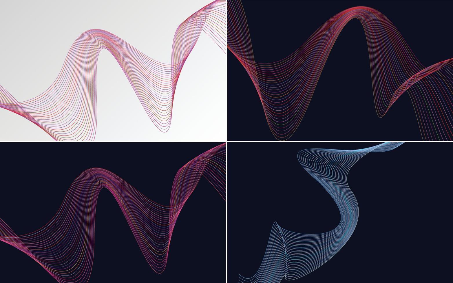 collection d'ensemble de motifs de lignes minimales géométriques vecteur