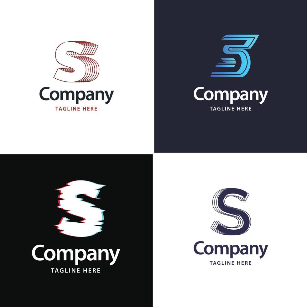 lettre s grand logo pack design création de logos modernes créatifs pour votre entreprise vecteur