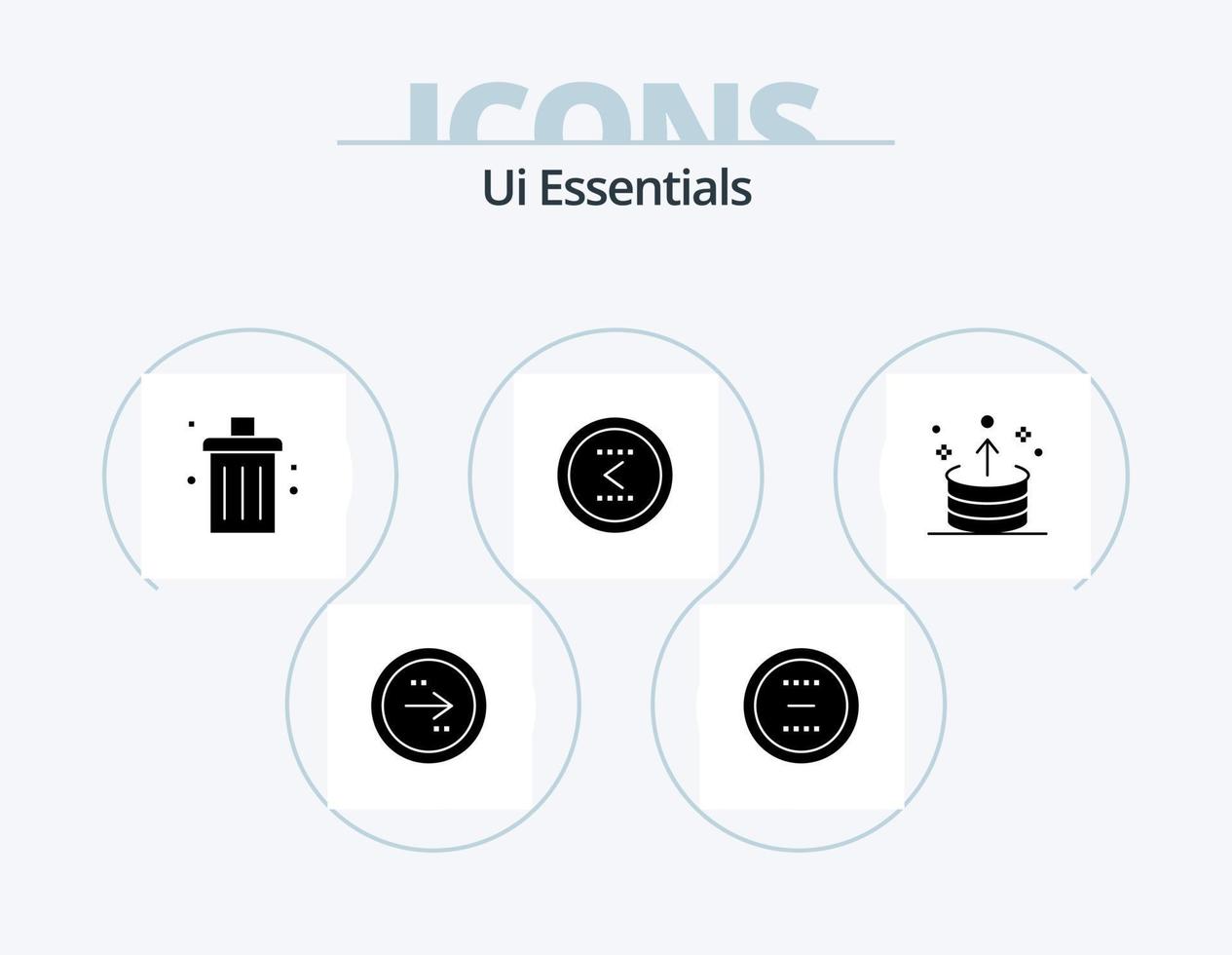 pack d'icônes de glyphe ui essentials 5 conception d'icônes. interface. La Flèche. interface. éliminer. effacer vecteur