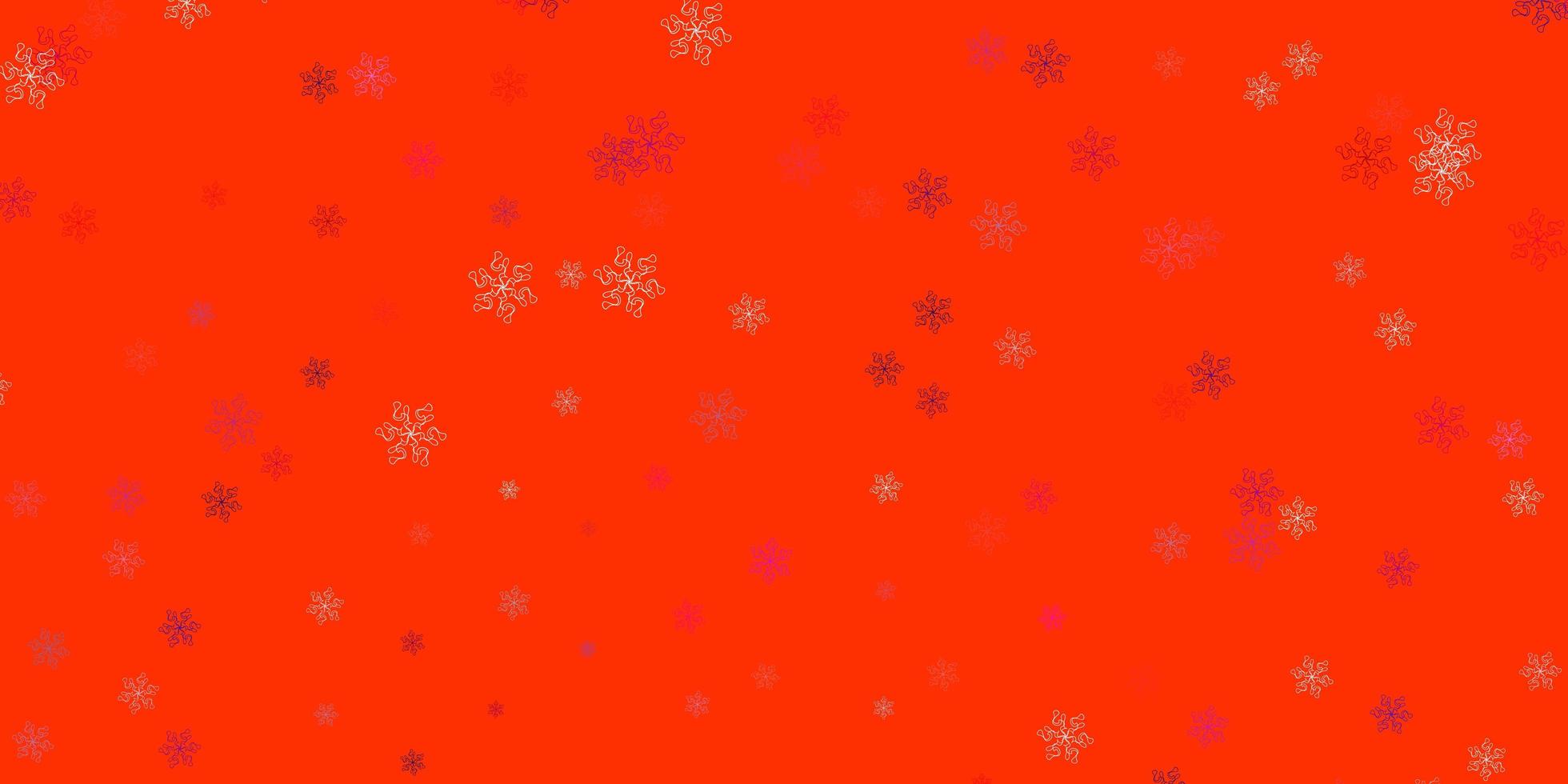 texture de doodle vecteur rose clair, rouge avec des fleurs.