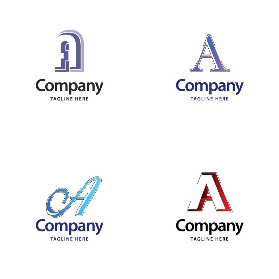 lettre un grand logo pack design création de logos modernes créatifs pour votre entreprise vecteur