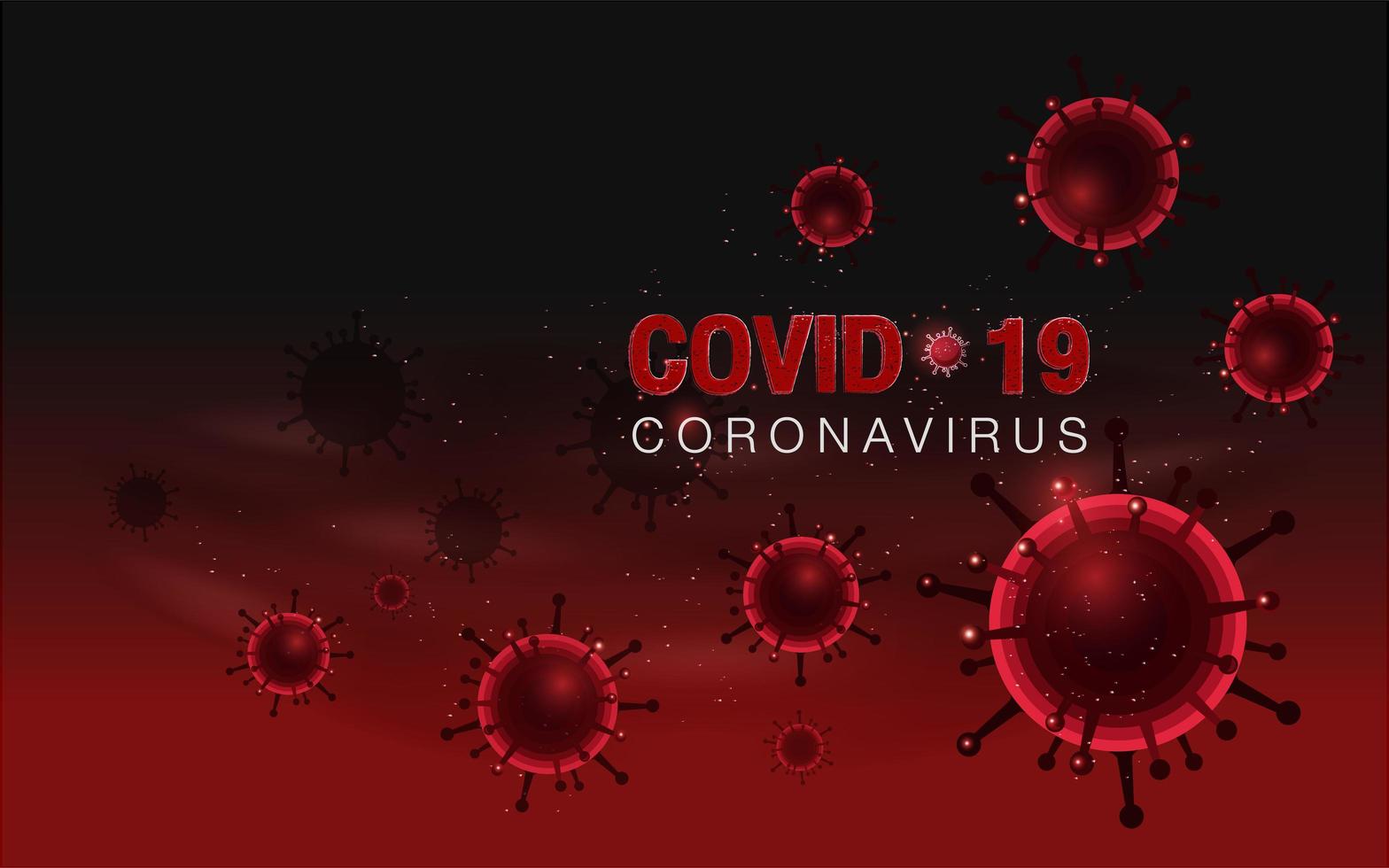 fond de coronavirus rouge covid-19 vecteur