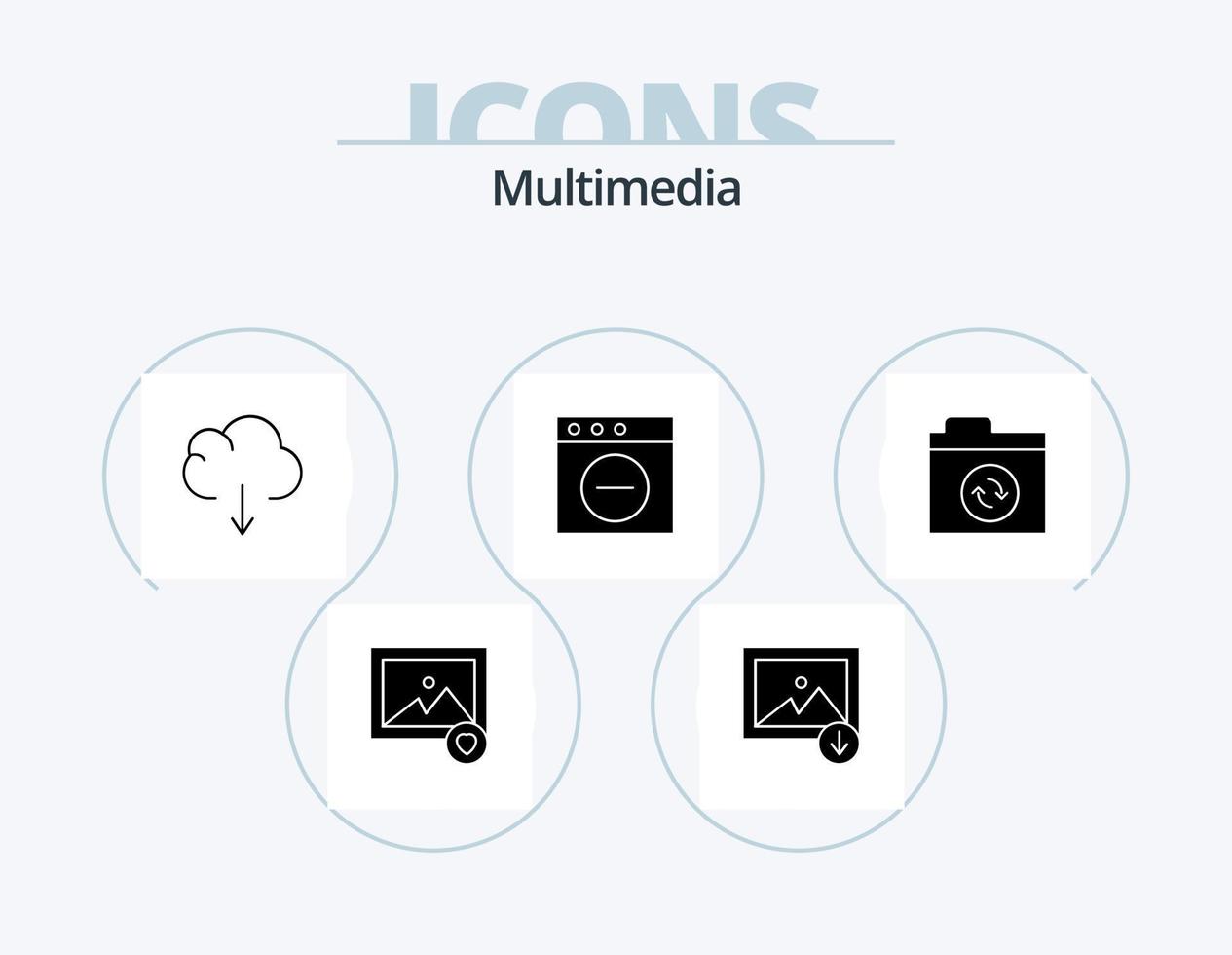 pack d'icônes de glyphe multimédia 5 conception d'icônes. . . Télécharger. synchroniser. des dossiers vecteur