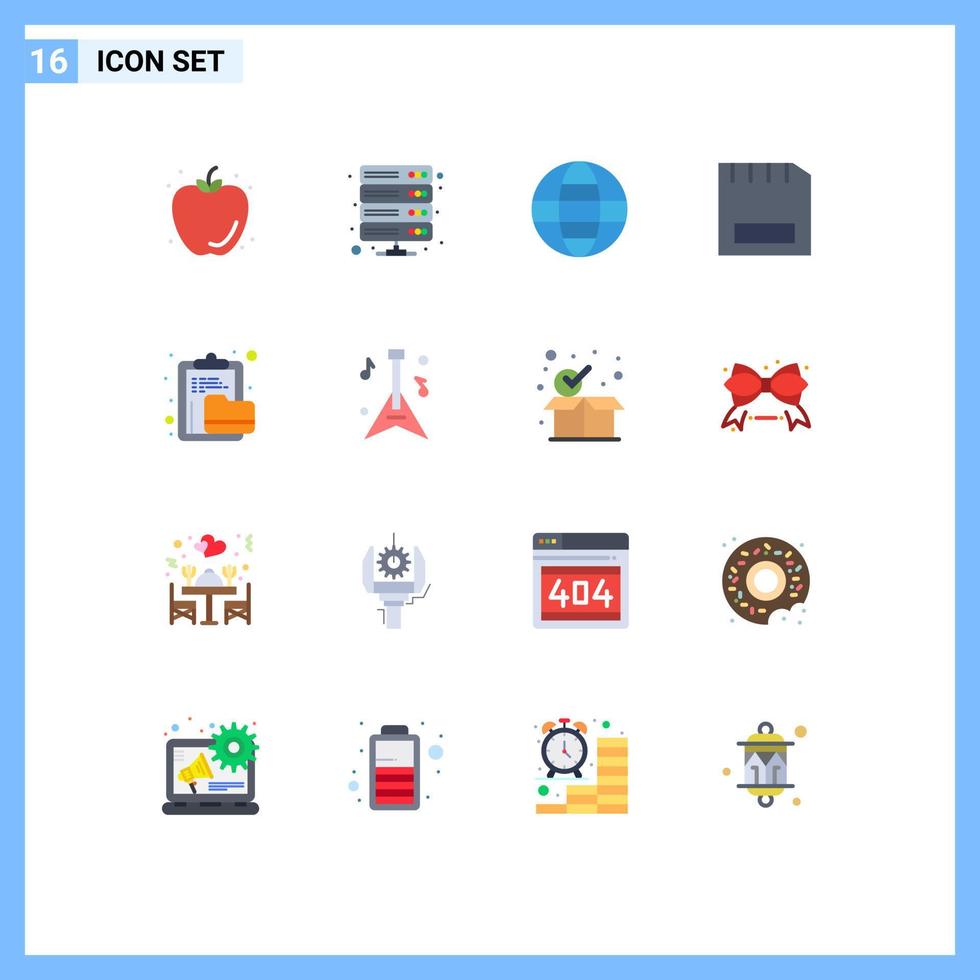 interface mobile ensemble de 16 pictogrammes de périphériques matériels vpn ordinateurs monde modifiable pack d'éléments de conception de vecteur créatif