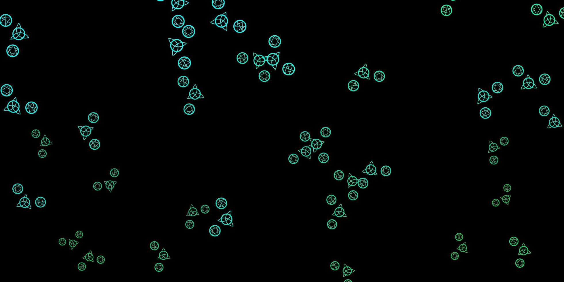 modèle vectoriel vert foncé avec des éléments magiques.