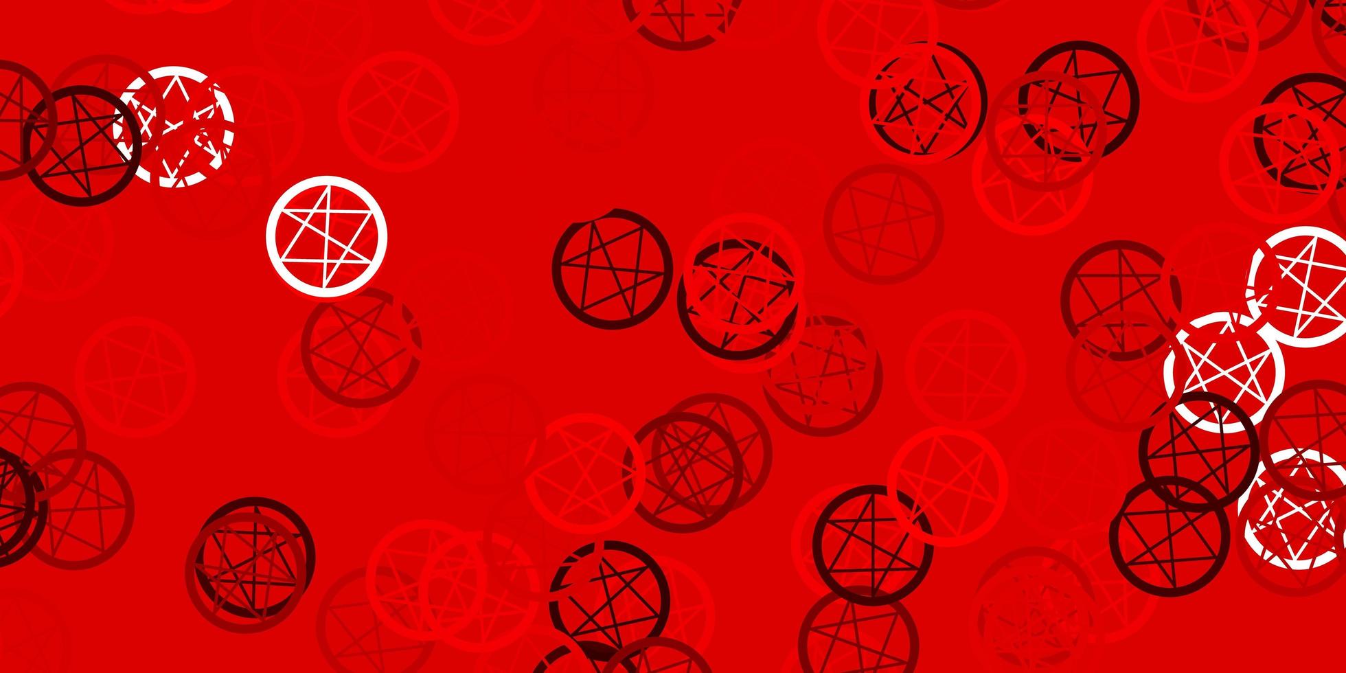 fond de vecteur rouge clair avec des symboles occultes.