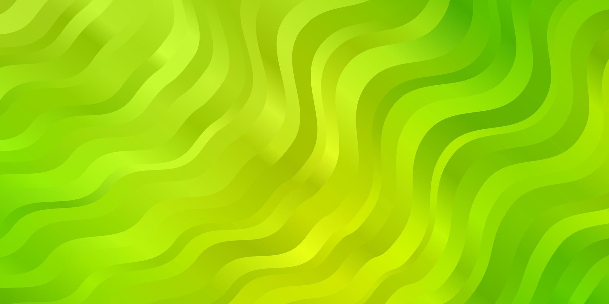 toile de fond de vecteur vert clair, jaune avec des courbes.