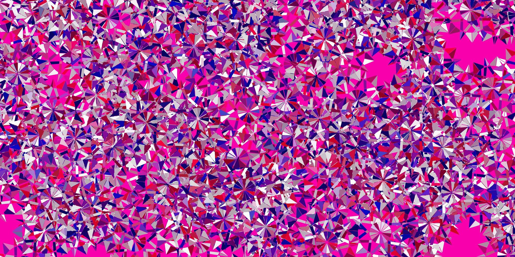 texture vecteur violet clair, rose avec des flocons de neige brillants.