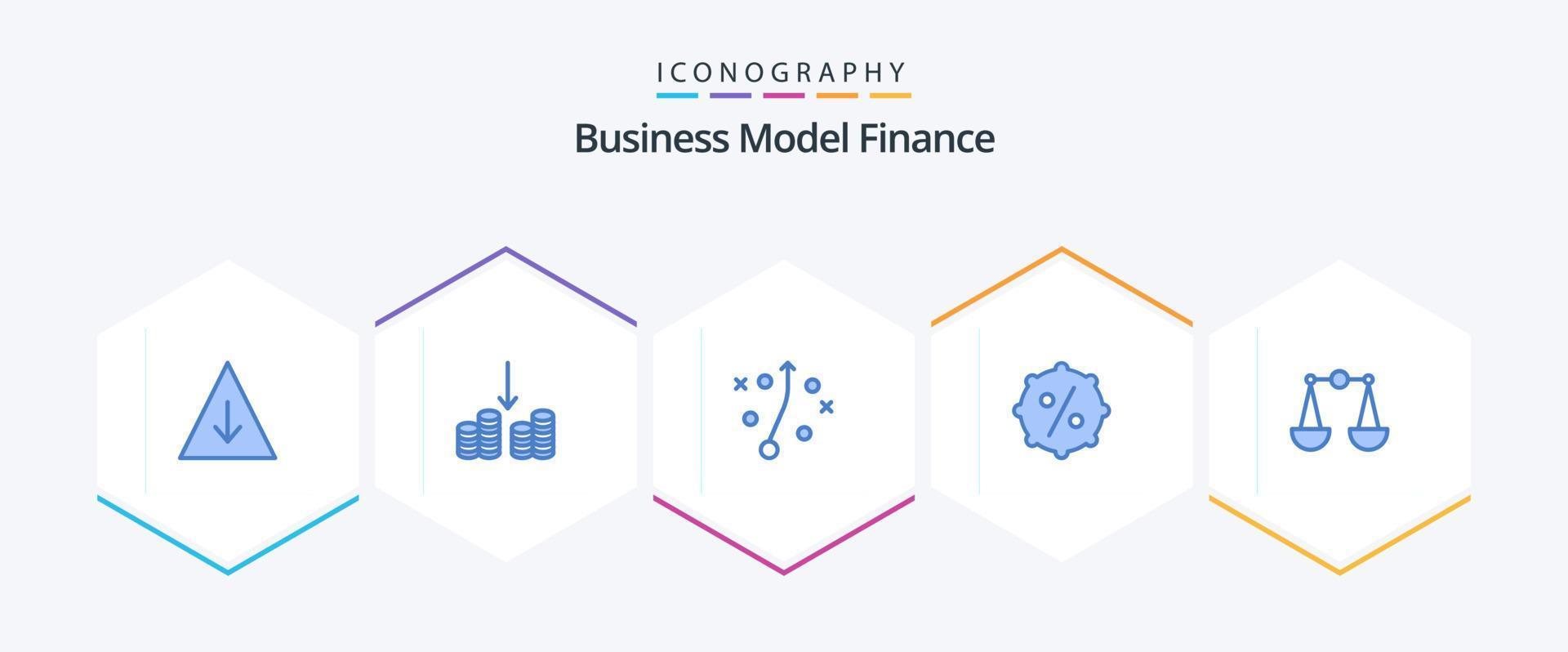 finance 25 pack d'icônes bleues comprenant. . stratégie. Balance. solde vecteur