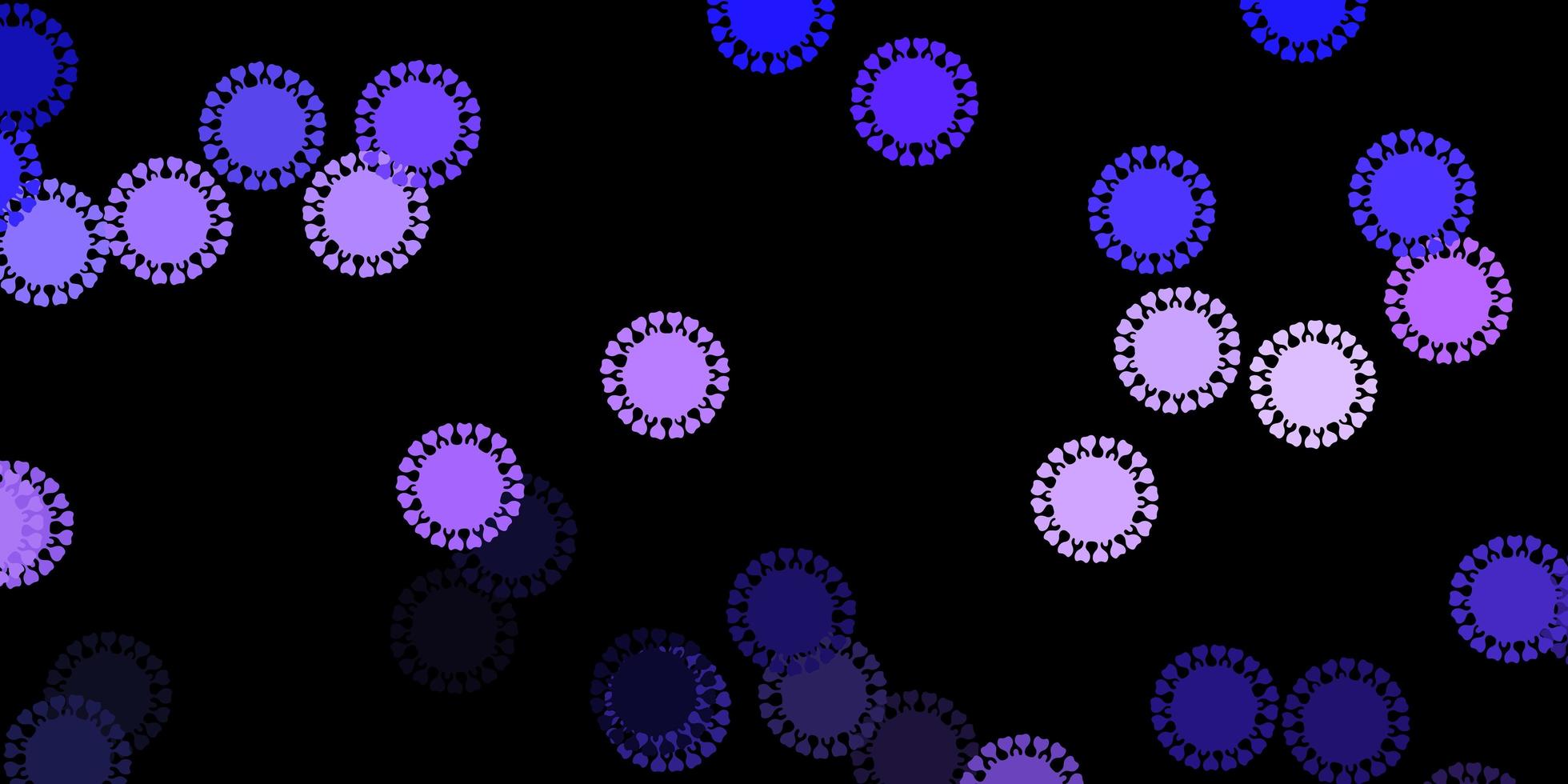modèle vectoriel violet foncé avec des signes de grippe