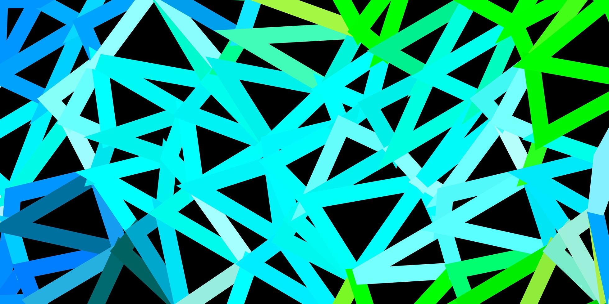 conception de polygone dégradé vecteur bleu clair, vert.