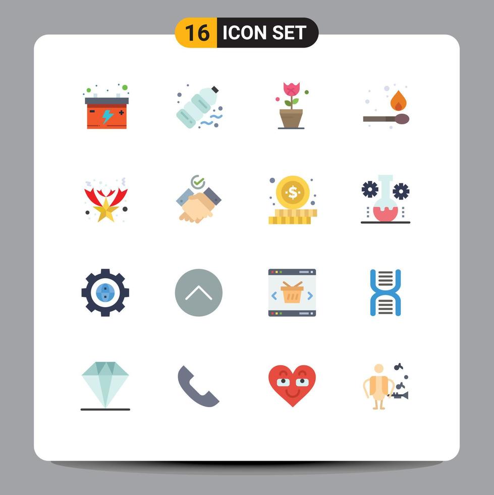 pack d'icônes vectorielles stock de 16 signes et symboles de ligne pour match de décoration de noël étoiles camping pack modifiable d'éléments de conception de vecteur créatif