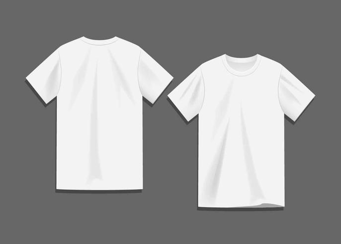 Vecteur de modèle de T-shirt blanc blanc